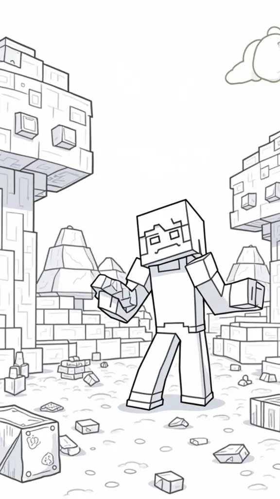 coloriage Mindcraft